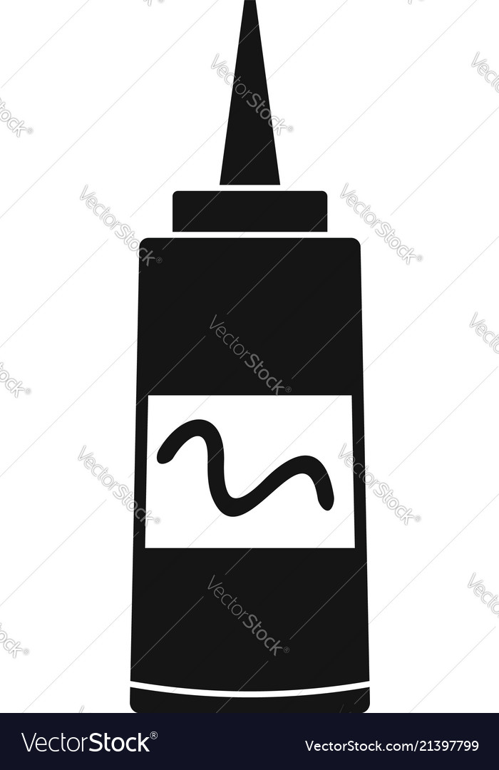 Mustard plastic bottle icon simple style Vector Image