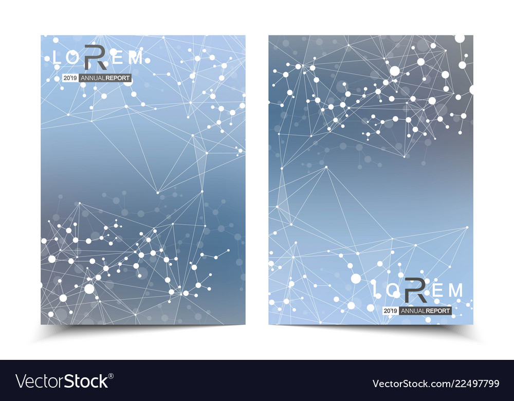 Scientific brochure design template flyer