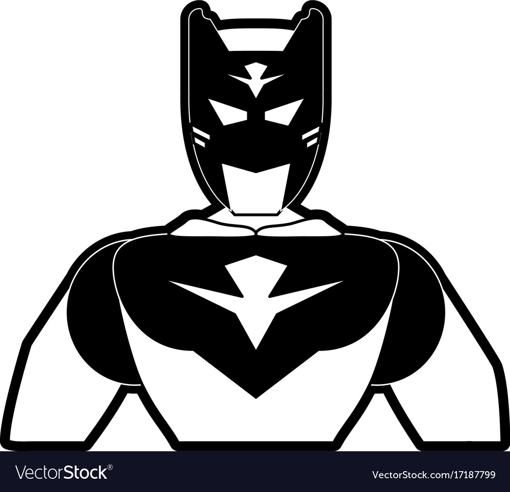 Superhero character cartoon