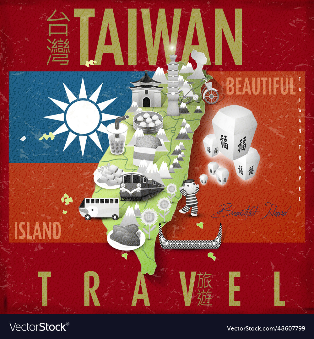 Taiwan travel concept poster