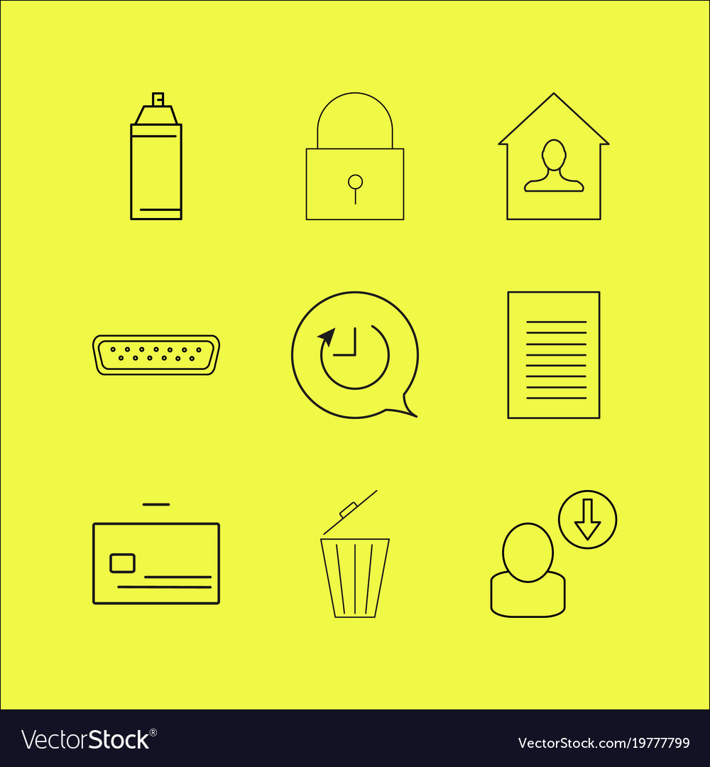 Web linear icon set simple outline icons