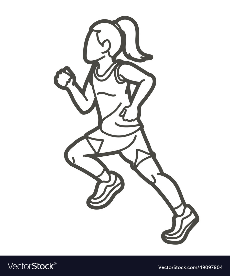 A girl start running