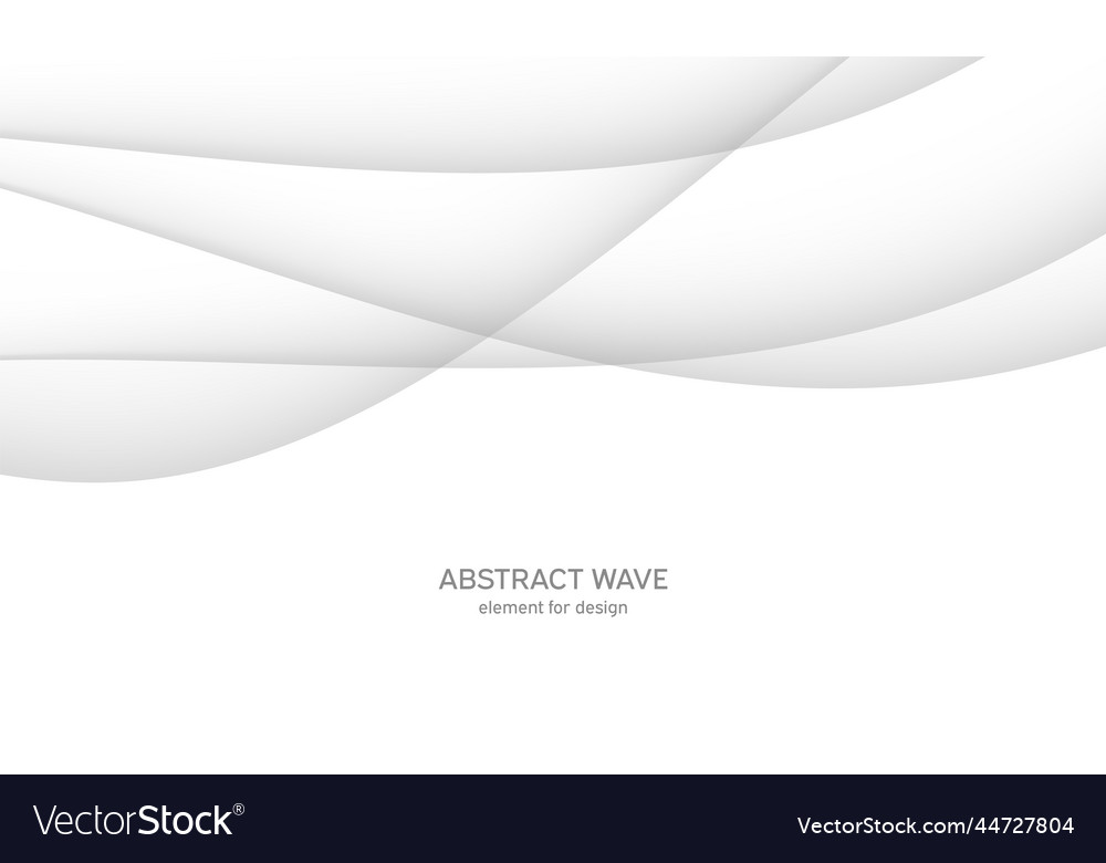 Abstract white background with smooth gray lines vector image Abstract white background with smooth gray lines