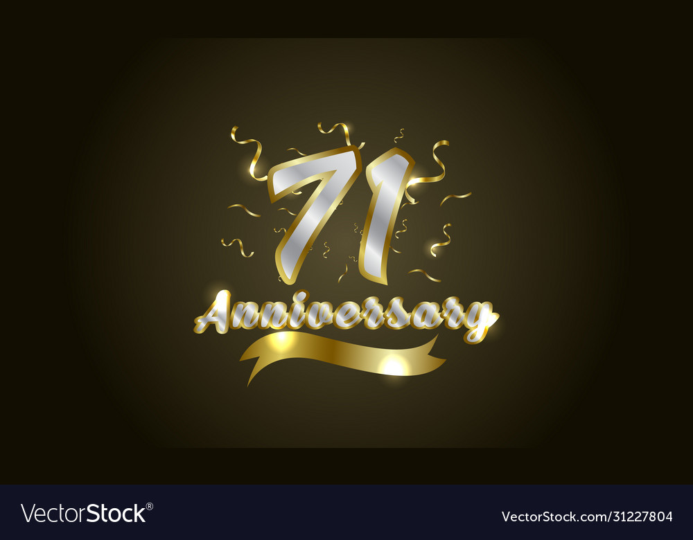 Anniversary celebration background with 71st