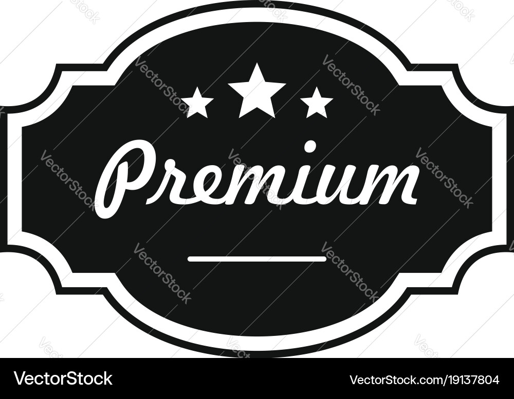 Best premium label icon simple style Royalty Free Vector