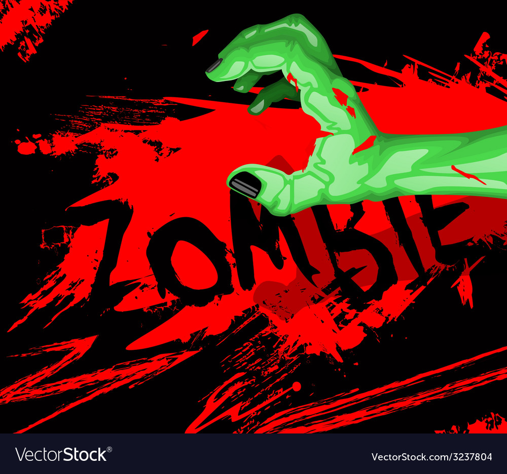 Cartoon of a zombie hand