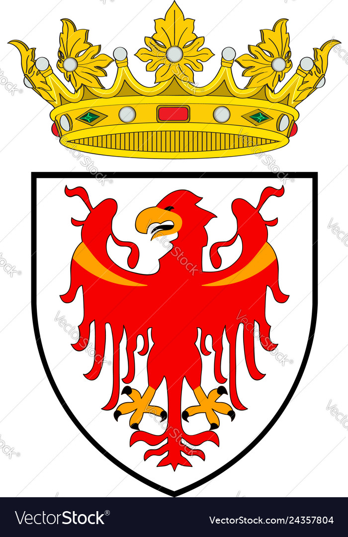 Coat of arms south tyrol trentino-alto Royalty Free Vector