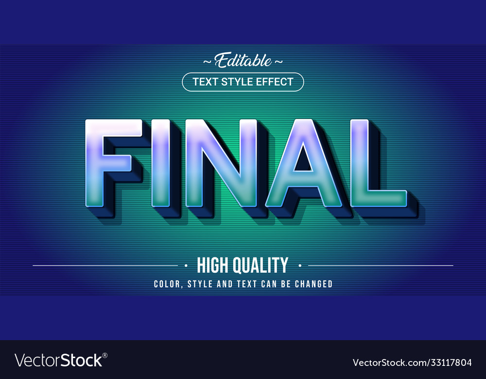 Editable text style effect - final theme