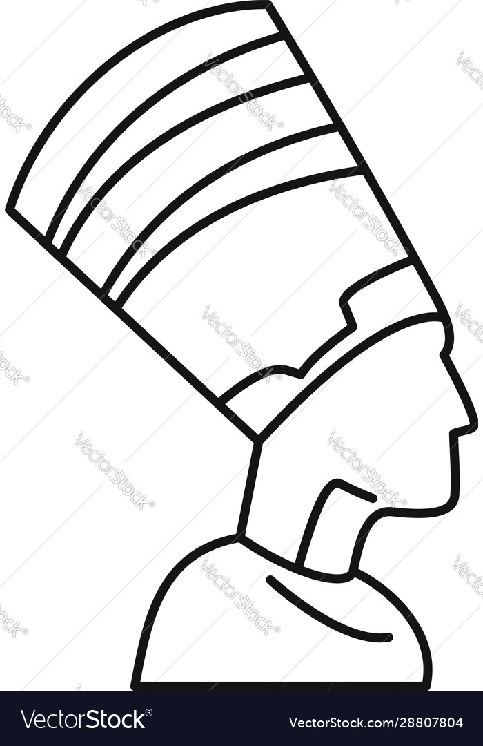 Egypt pharaoh icon outline style Royalty Free Vector Image