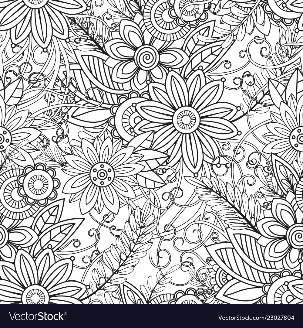 Floral seamless pattern Royalty Free Vector Image