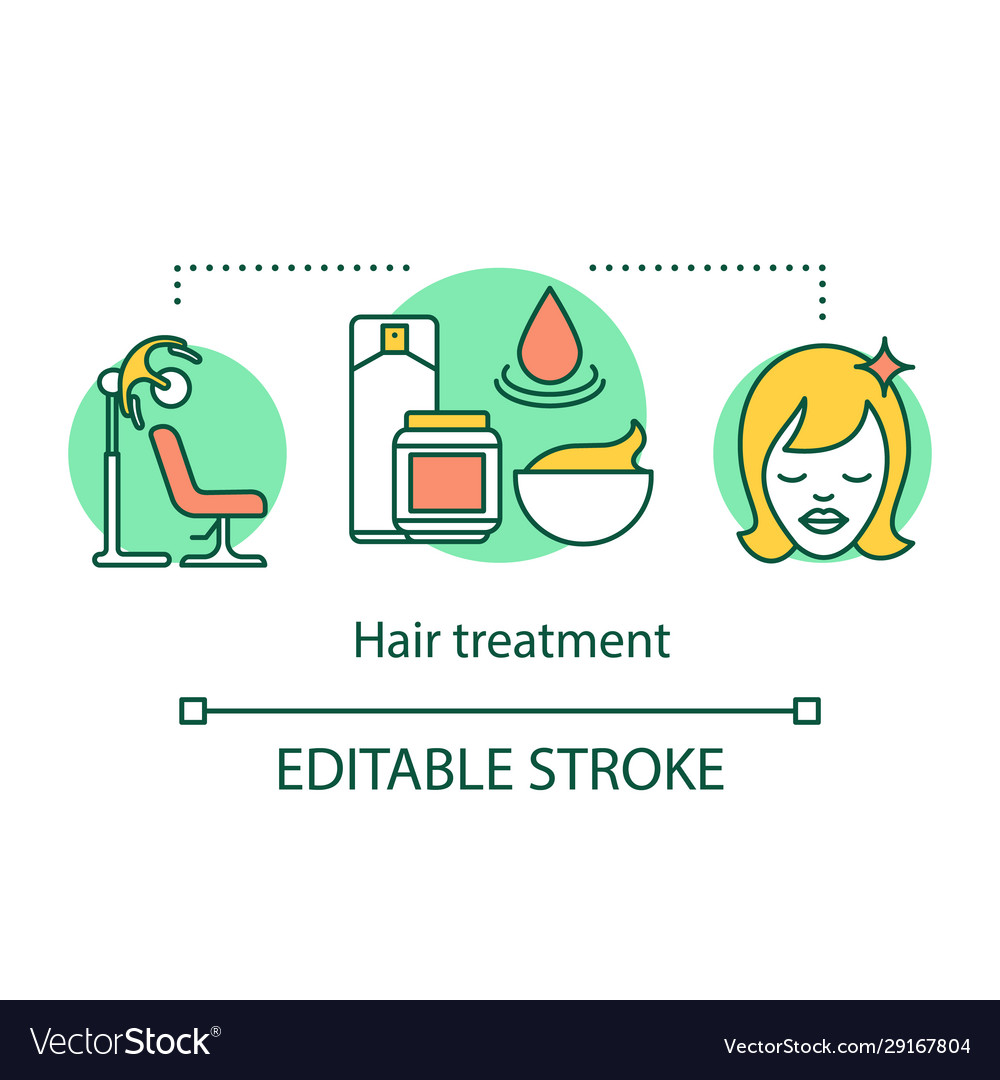 Hair treatment concept icon beauty service idea