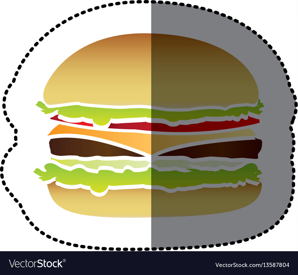 Hamburger fast food icon