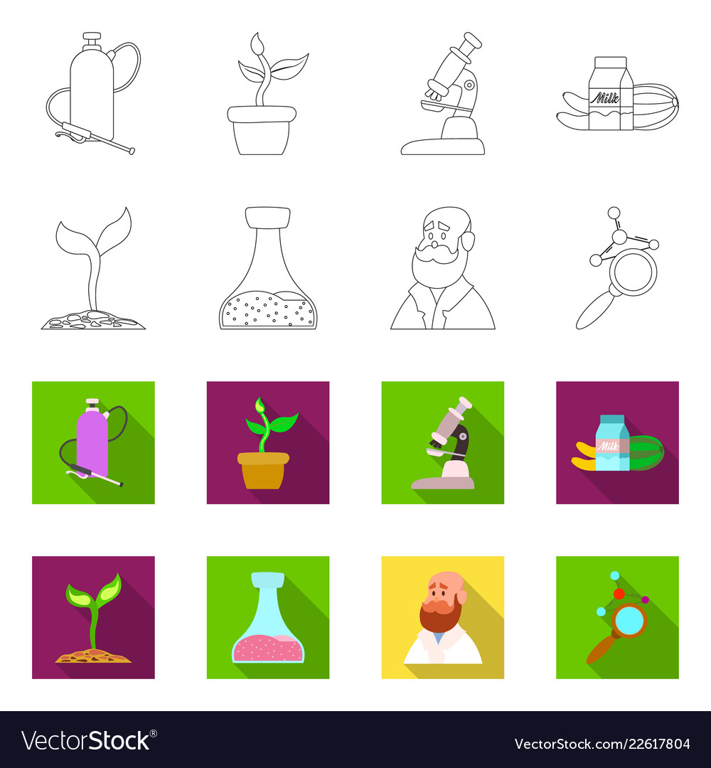 Isolated object of and sign collection vector image Isolated object of and sign collection