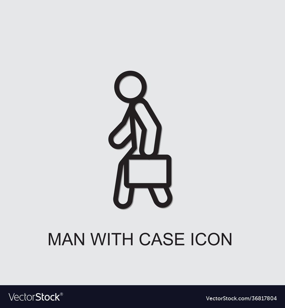 Man with case icon