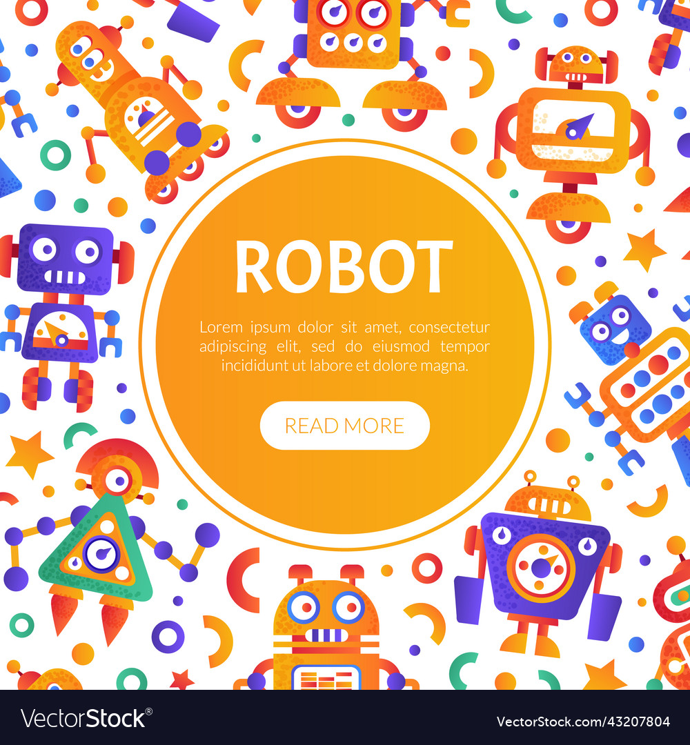 Robot design with futuristic modern bot vector image Robot design with futuristic modern bot