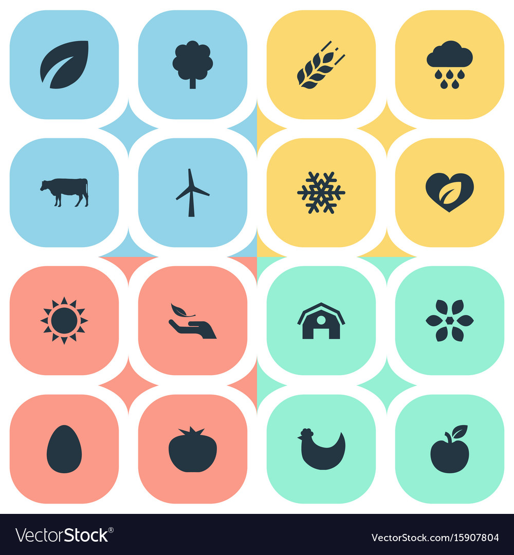 Set of simple icons element