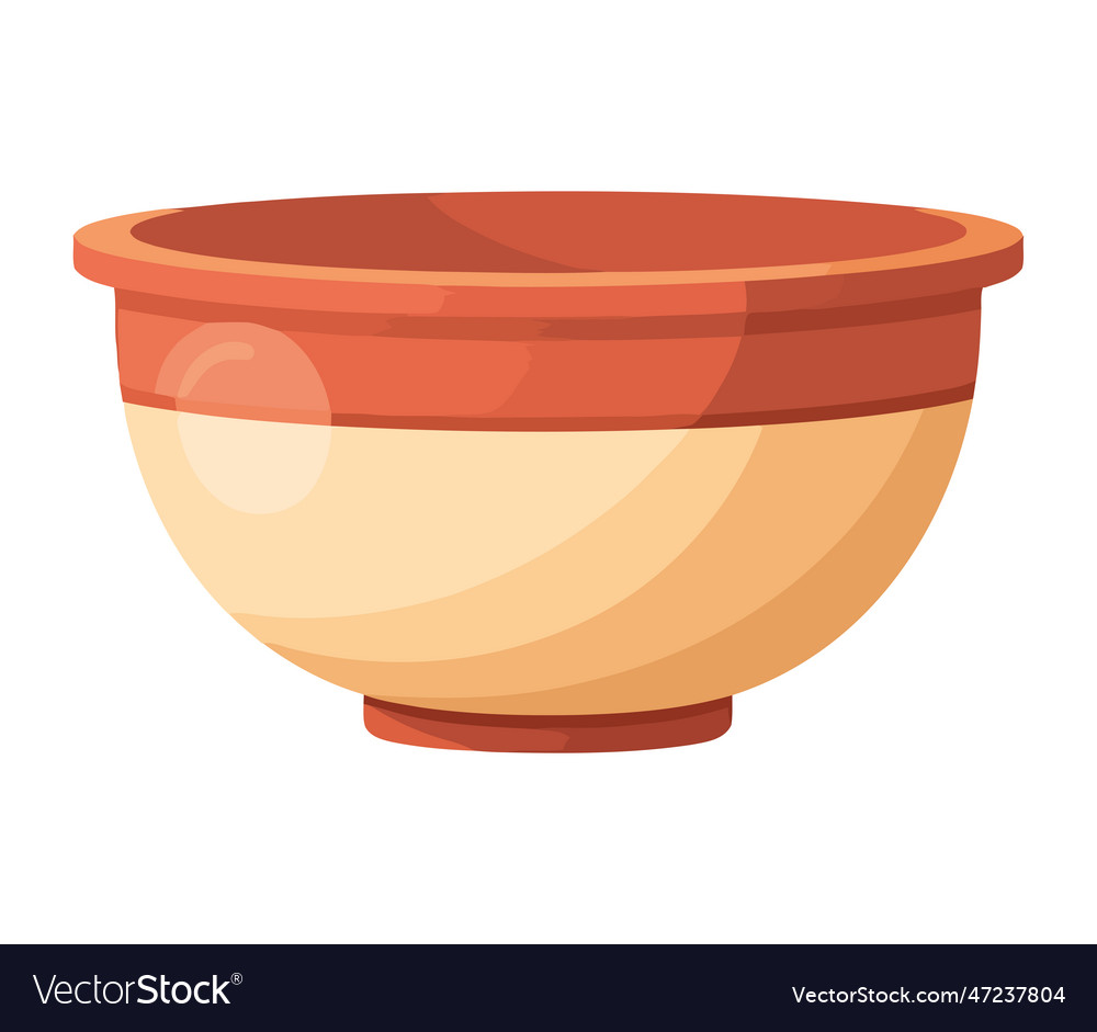 Terracotta pot utensil kitchen icon Royalty Free Vector