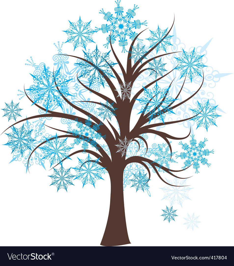 Download Winter tree Royalty Free Vector Image - VectorStock