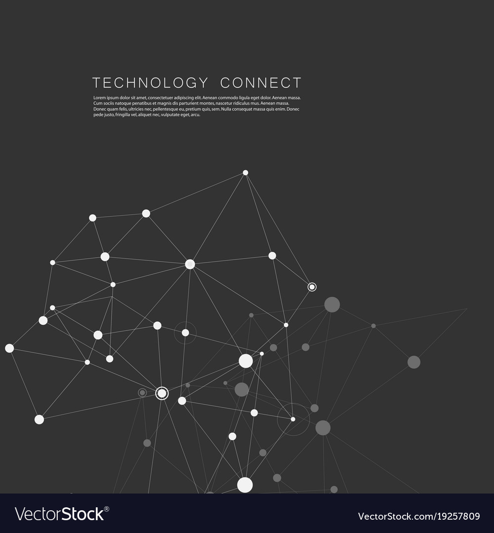 Abstract background with connected line and dots