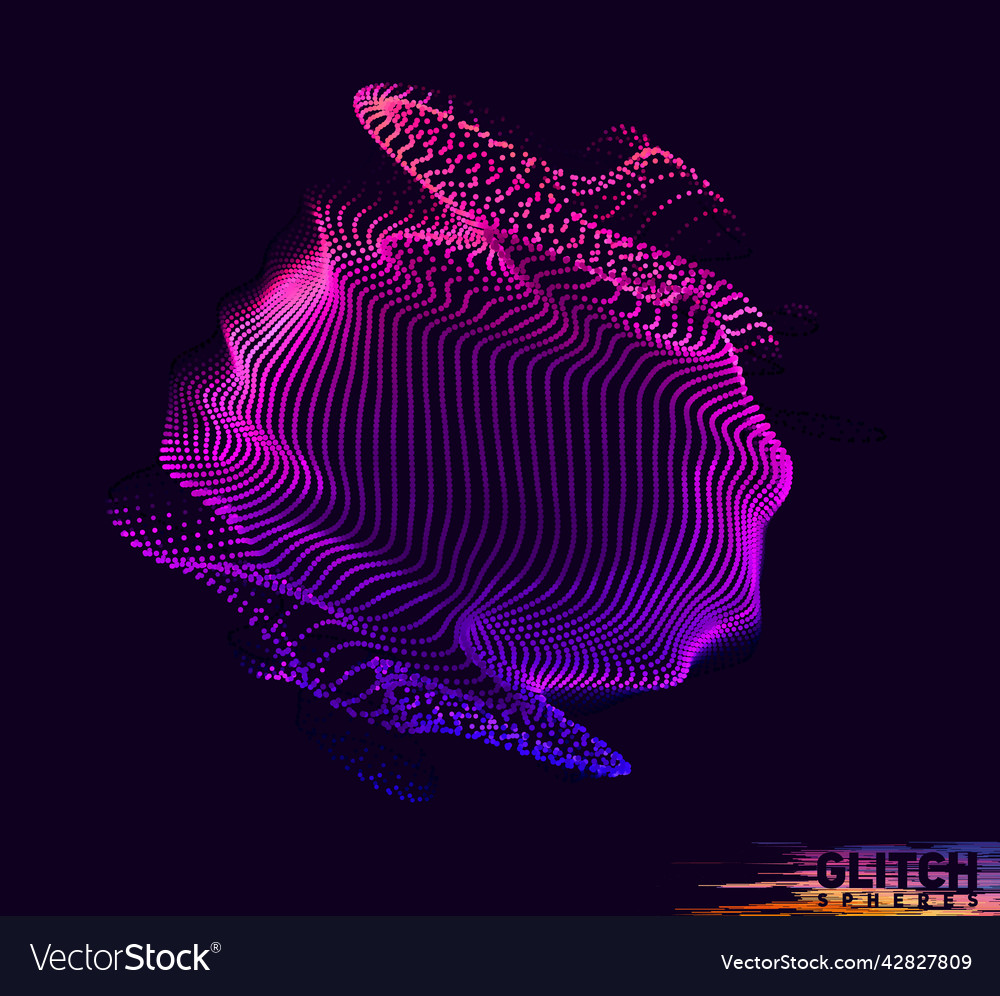 Abstract colorful mesh on dark background vector image Abstract colorful mesh on dark background