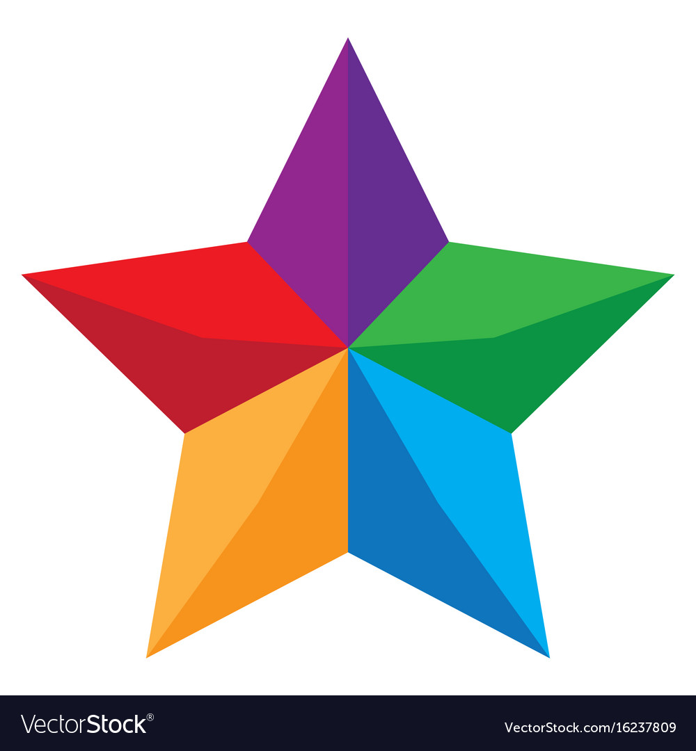 Abstract colorful star or symbol isolated