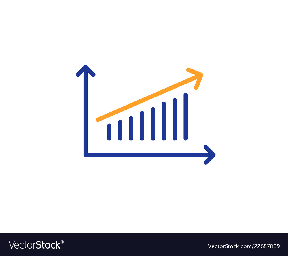 Chart line icon report graph sign