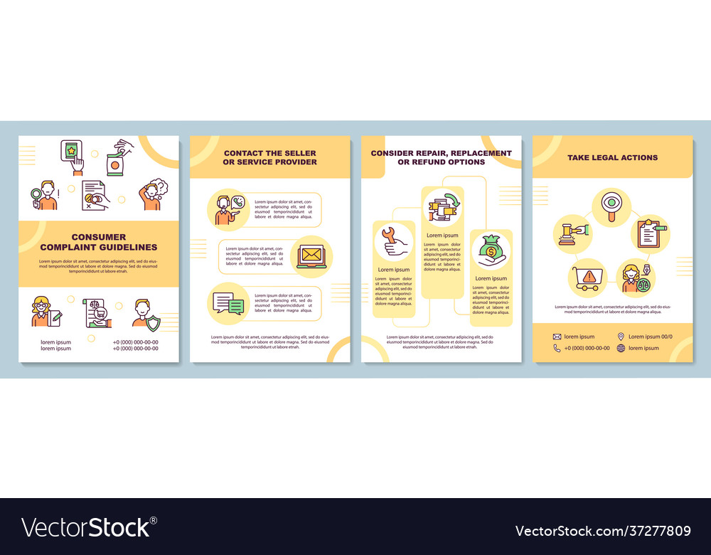 Consumer complaint guidelines brochure template