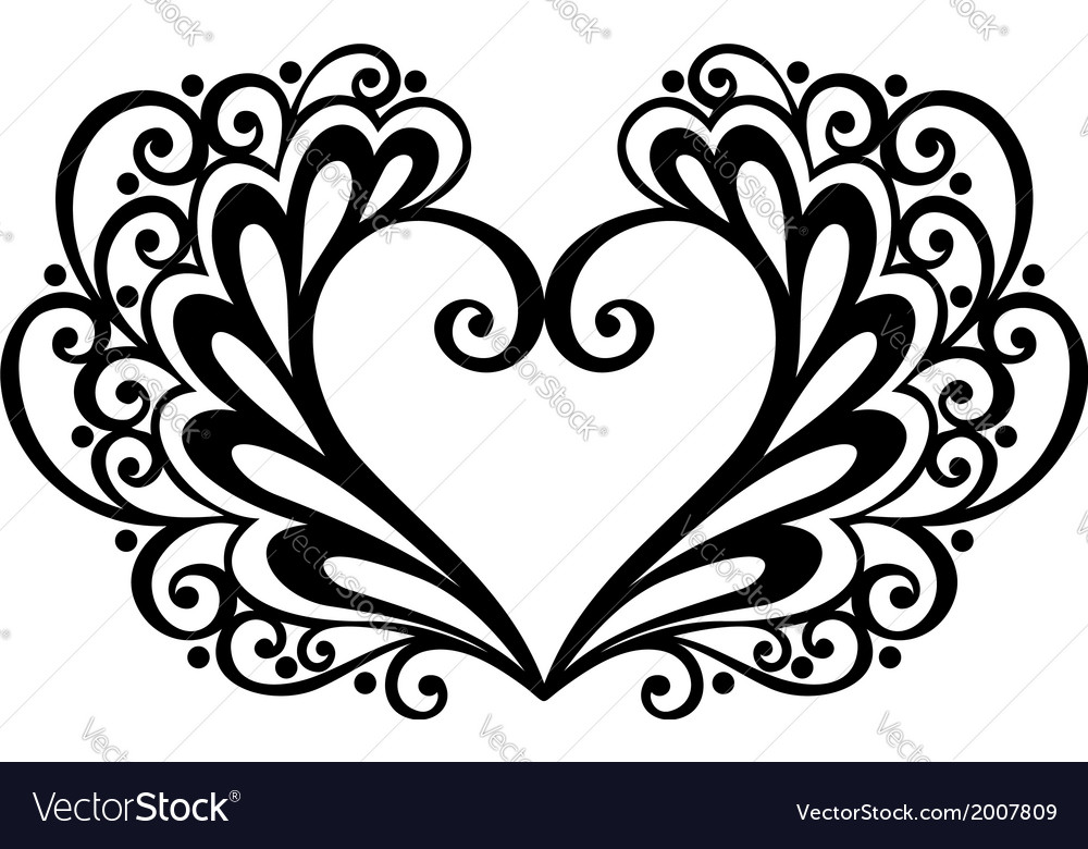 Deco floral heart