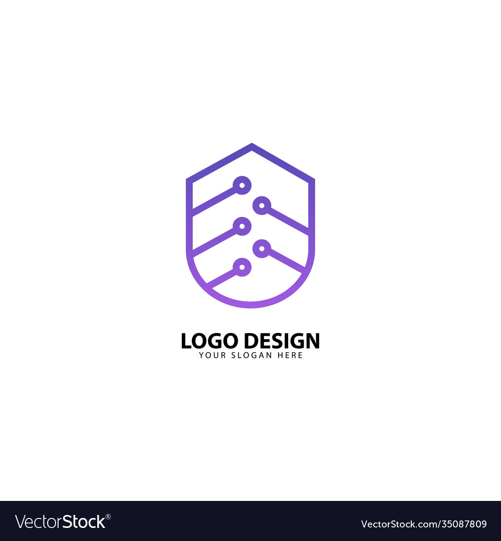 Digital secure protection logo design