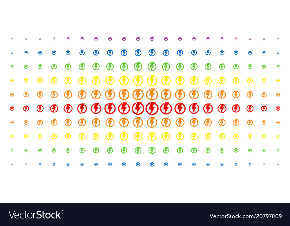 Electricity spectrum halftone pattern vector image Electricity spectrum halftone pattern