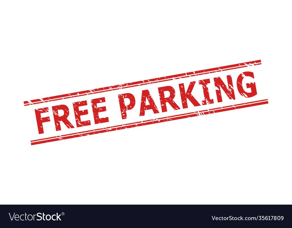 Free parking stamp with corroded texture