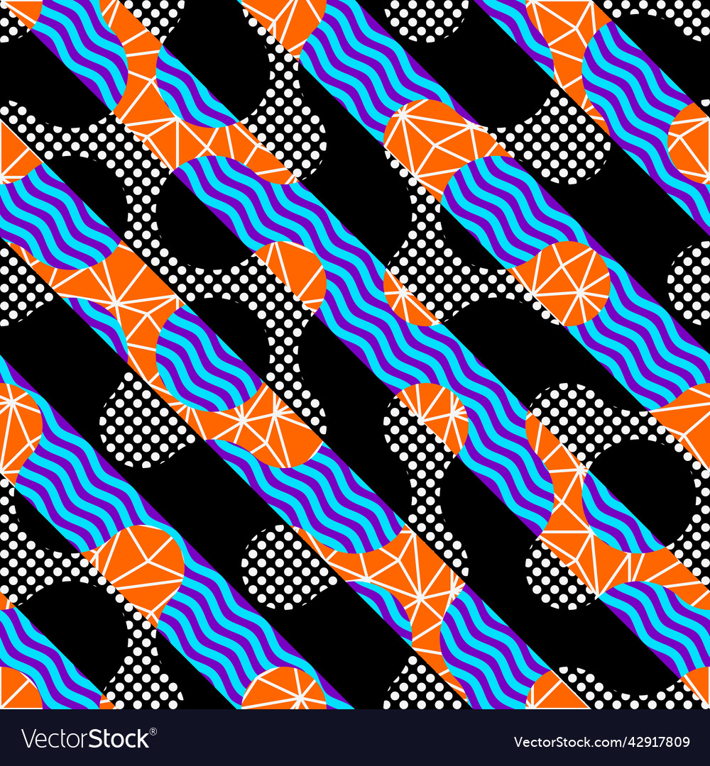 Geometric abstract pattern intersection style