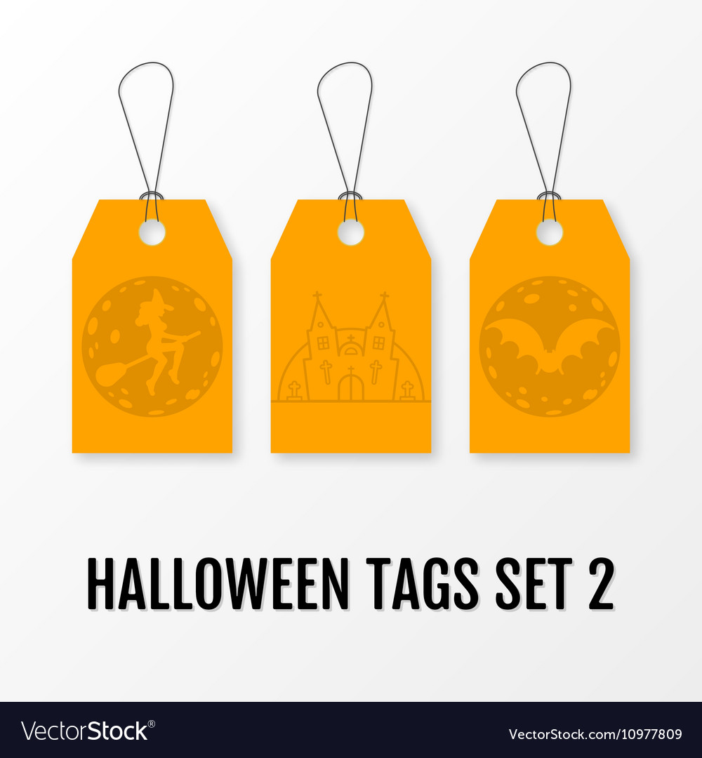 halloween sale tags set isolated templates vector image for sale tags templates