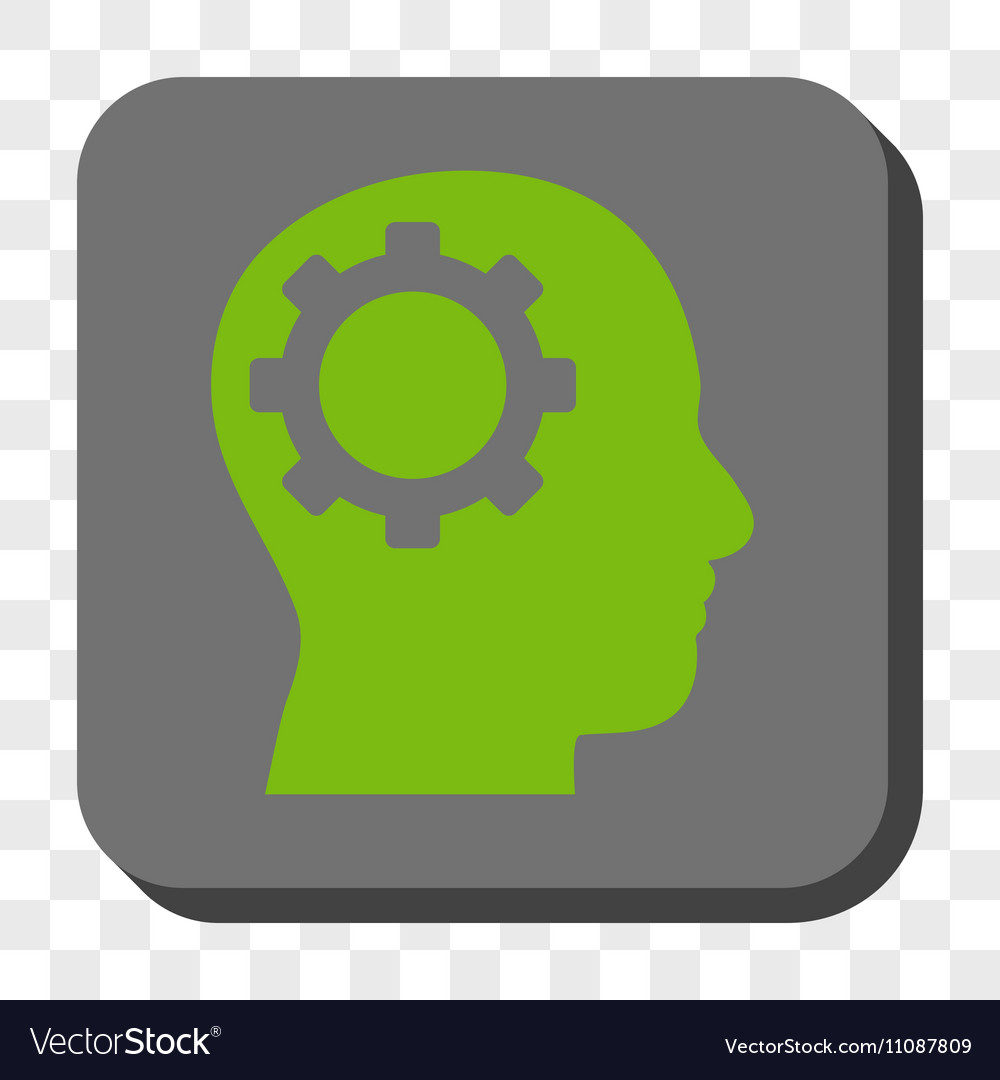 Intellect gear rounded square button