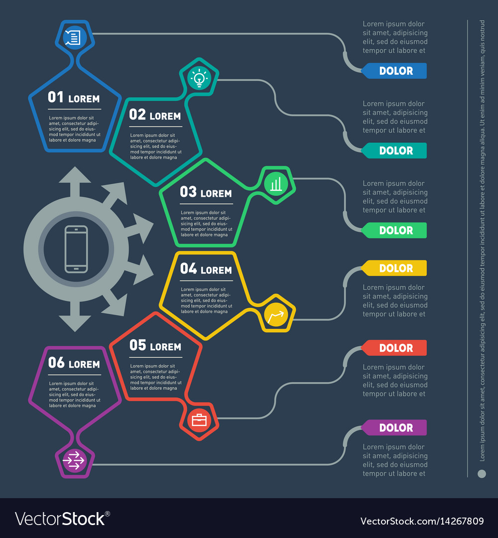 Part of the report with icons set infographic