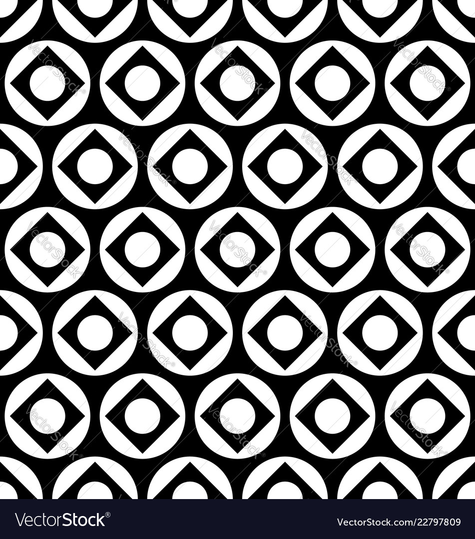 Pattern with circles and squares repeatable vector image Pattern with circles and squares repeatable