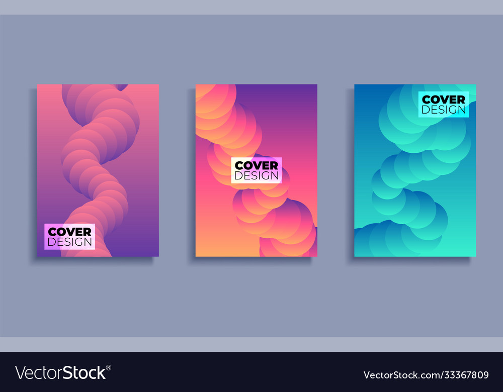 Set covers design templates with vibrant