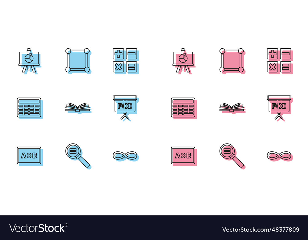 Set line calculation paper clip xyz coordinate vector image Set line calculation paper clip xyz coordinate