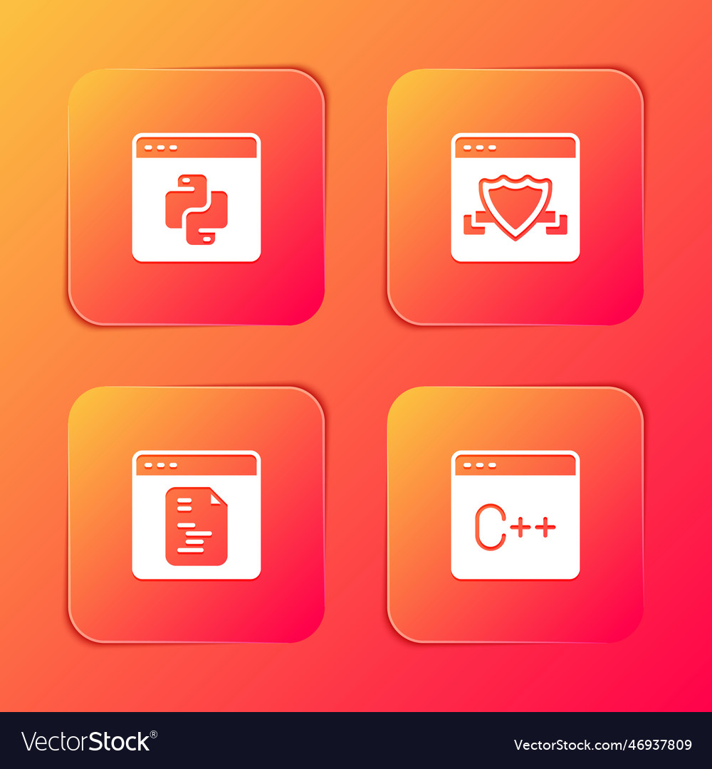 Python Programmiersprache Browser vector image Python Programmiersprache Browser