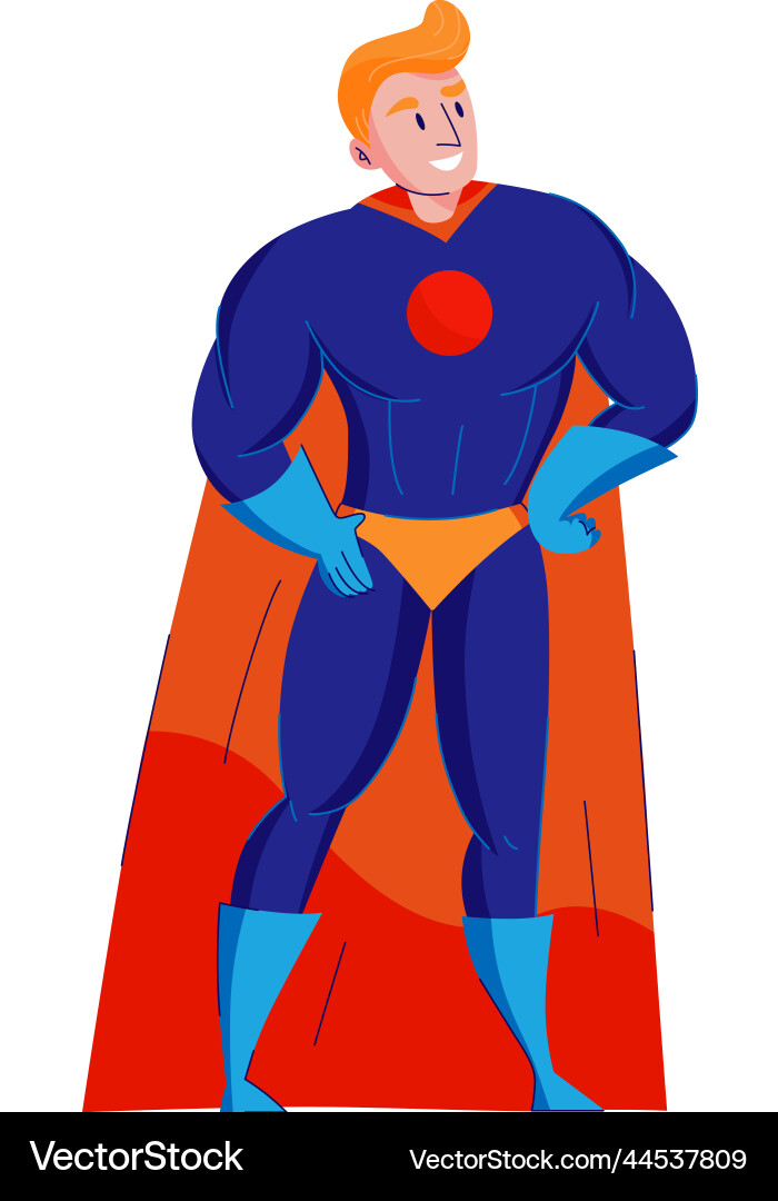 Superhero flat Royalty Free Vector Image - VectorStock