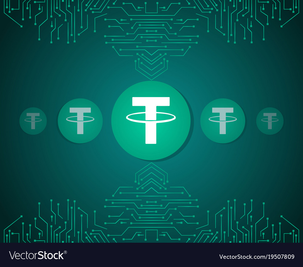 Tether style blockchain background collection