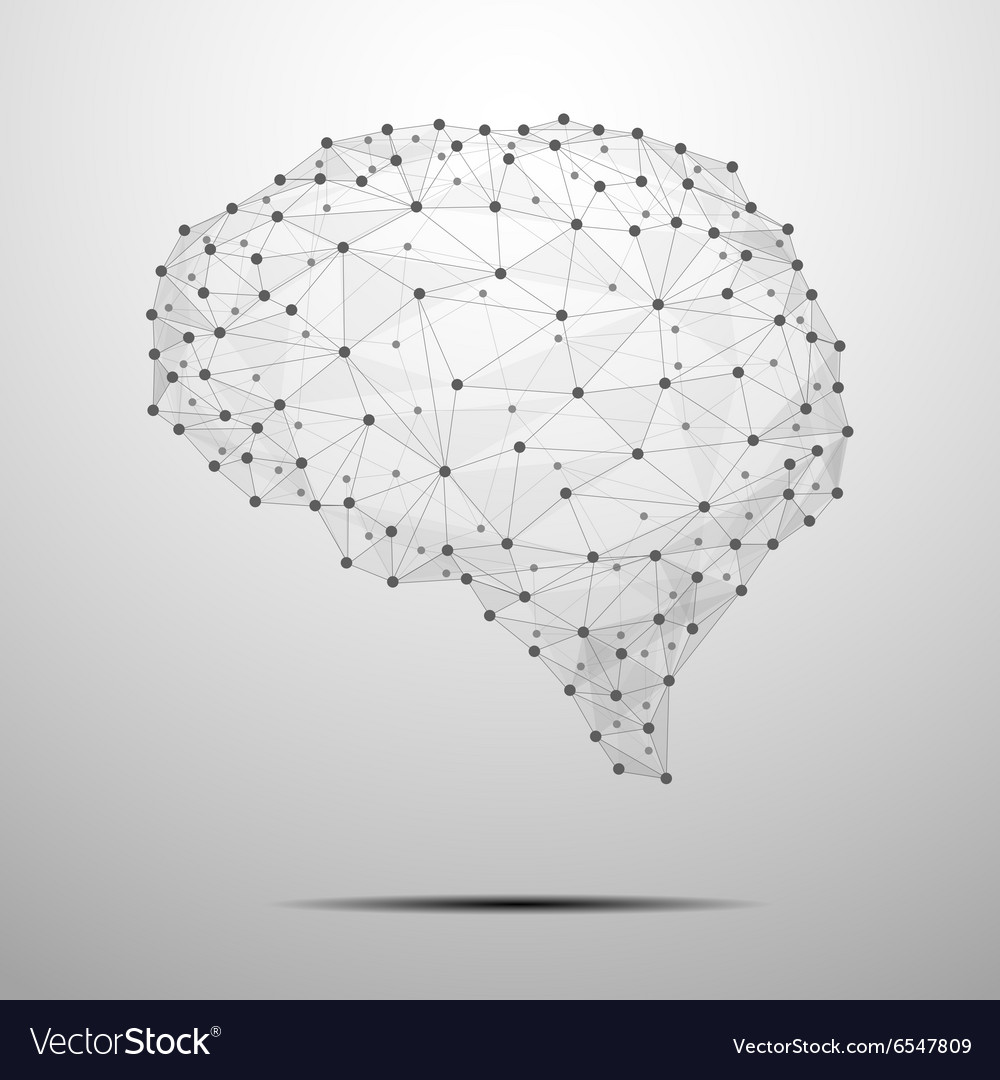 The brain polygonal Royalty Free Vector Image - VectorStock