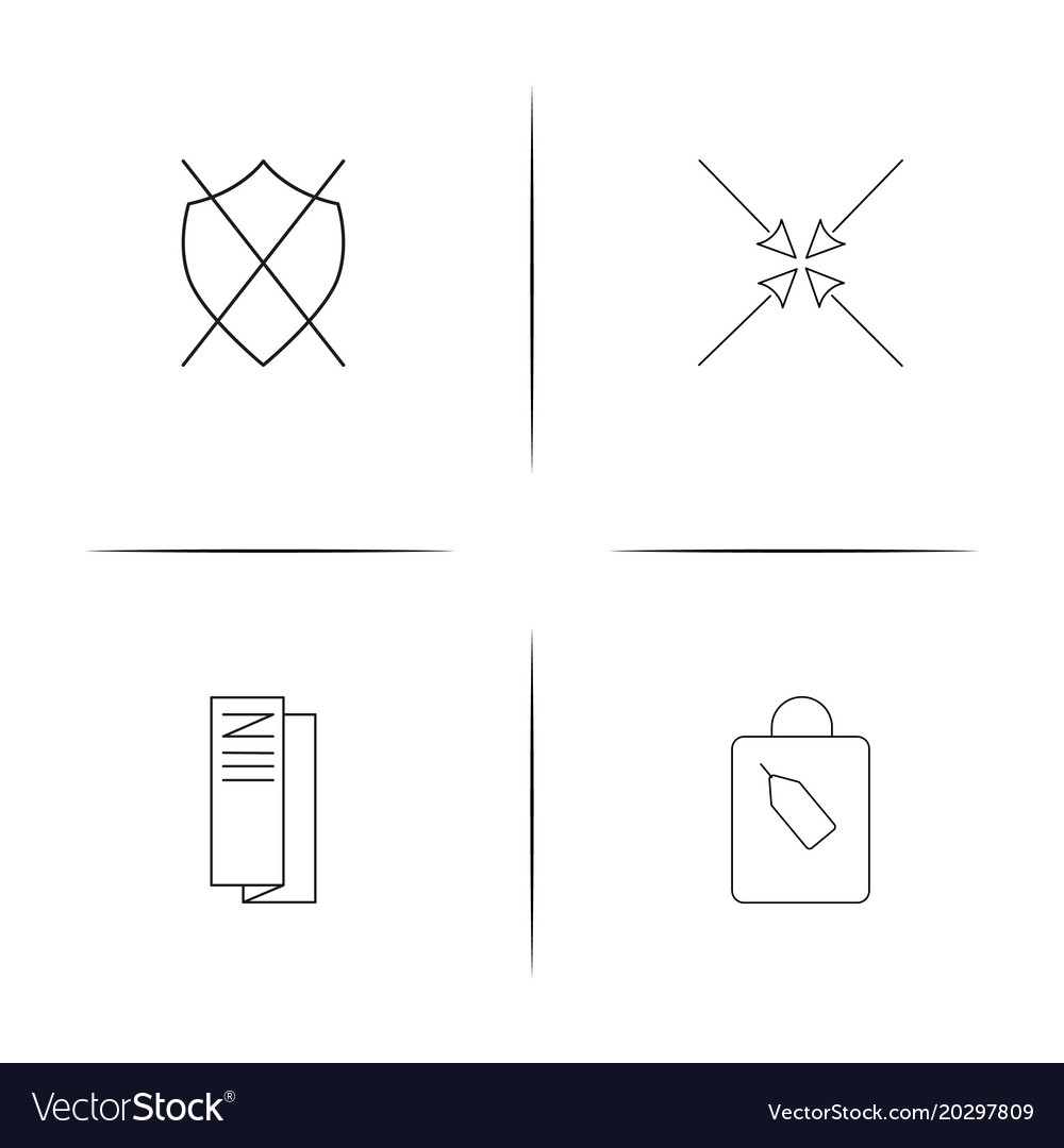 Web and text simple linear icon setsimple outline