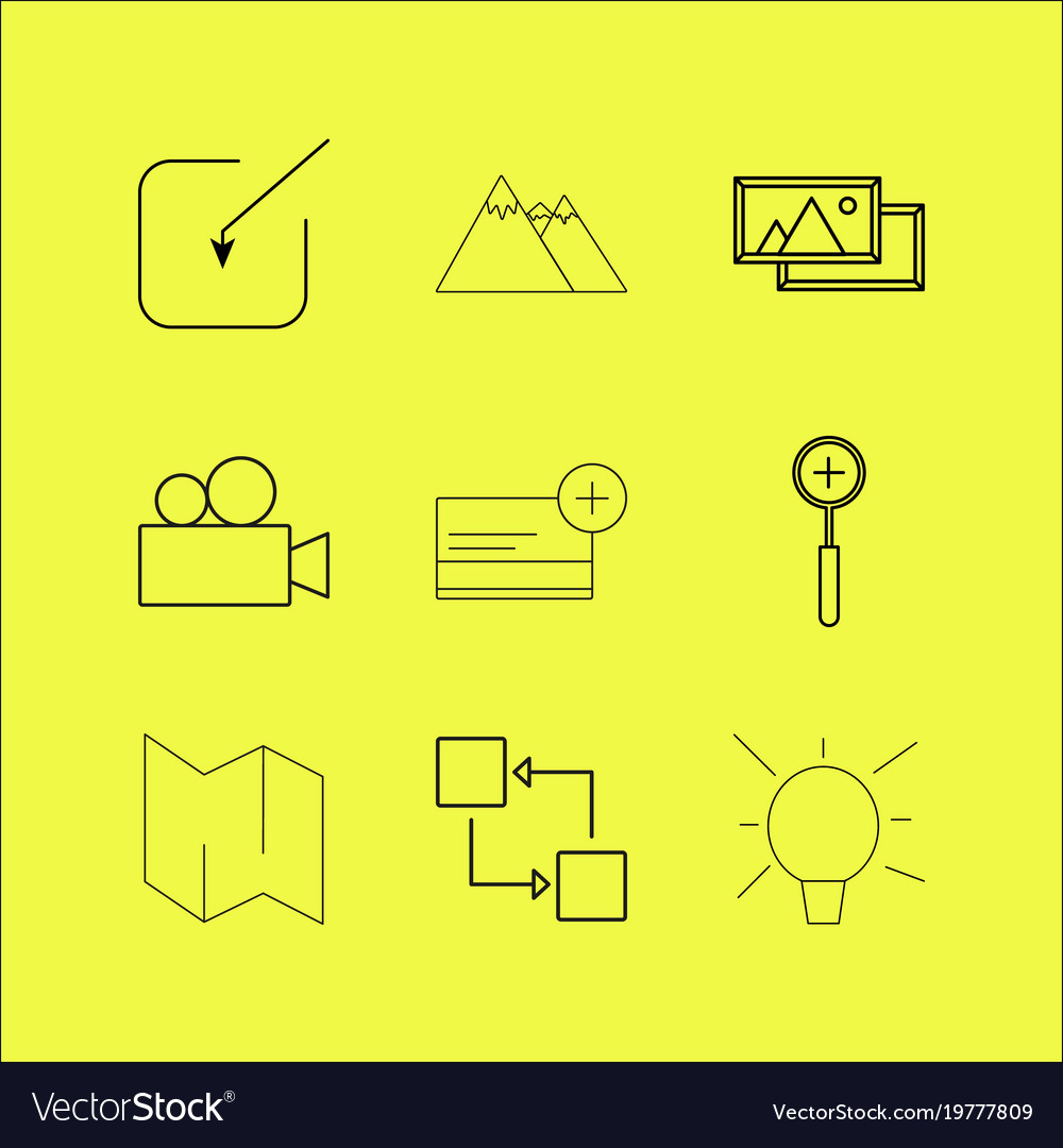 Web linear icon set simple outline icons