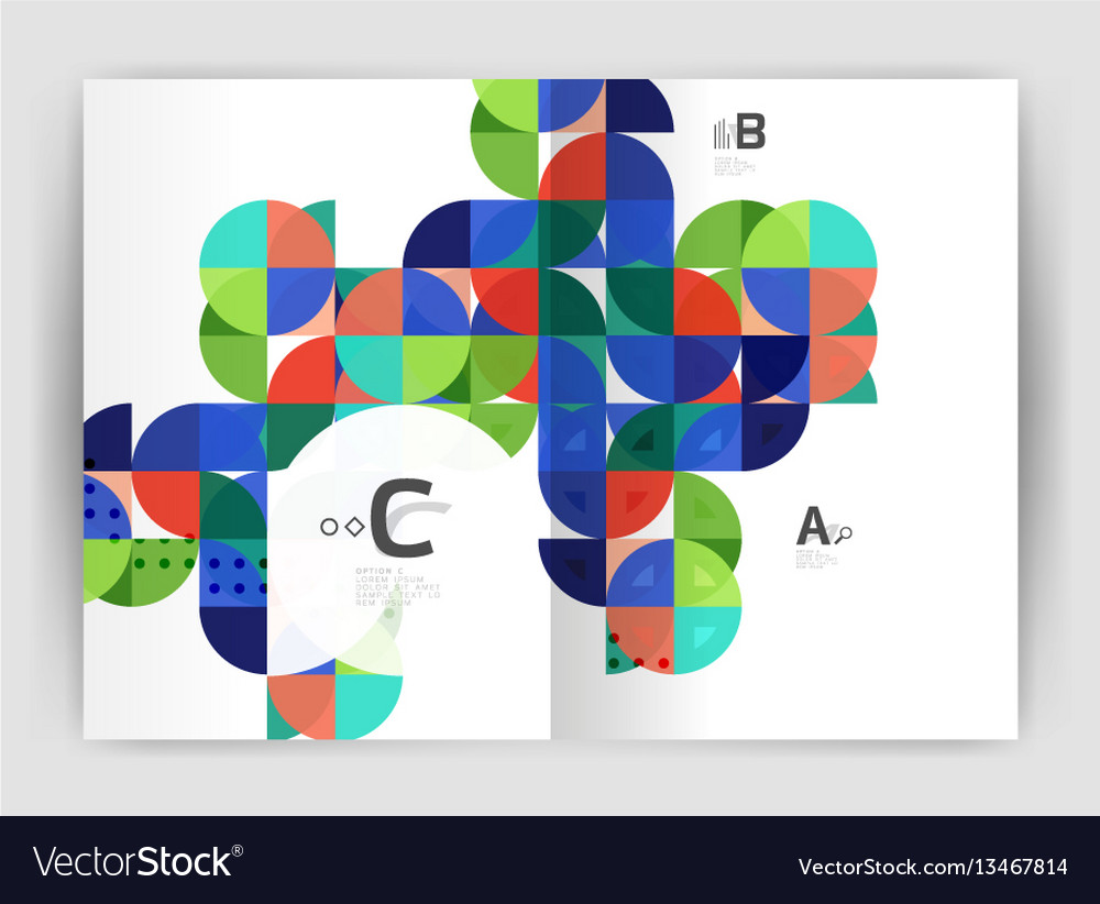 Abstract background with color triangles annual vector image Abstract background with color triangles annual