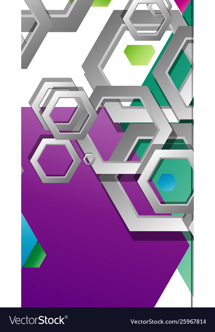 Abstract geometric background with hexagon vector image Abstract geometric background with hexagon
