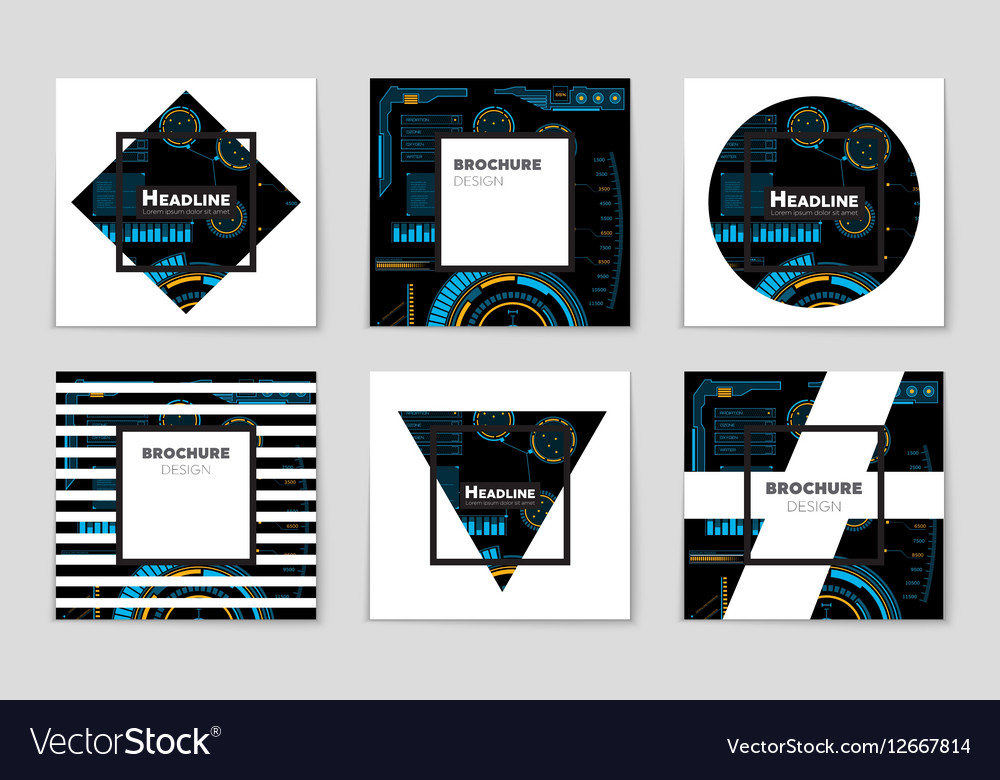 Abstract layout background set for art
