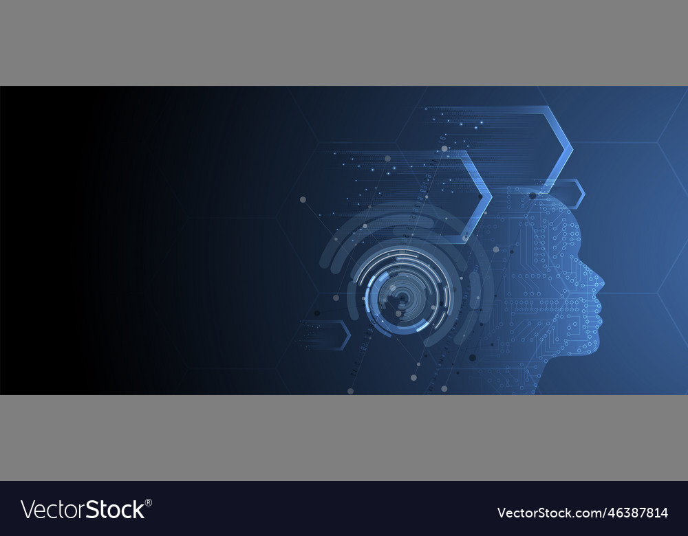 Artificial intelligence technology web background Vector Image Artificial intelligence technology web background