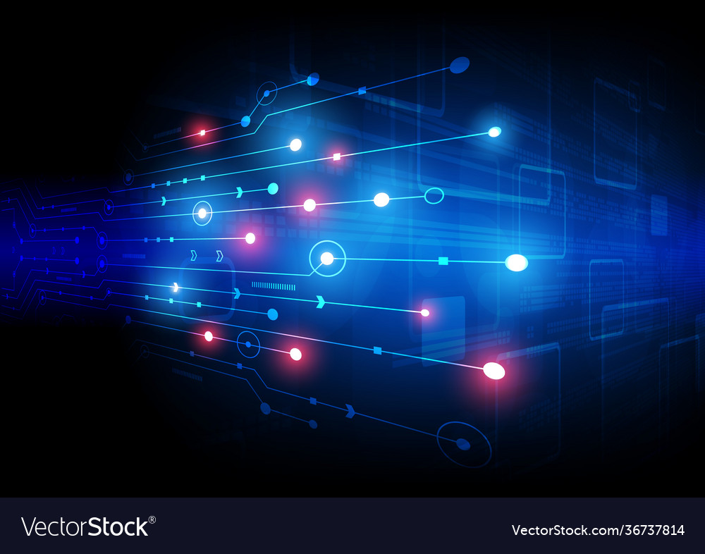 Circuit technology background with hi-tech digital vector image Circuit technology background with hi-tech digital