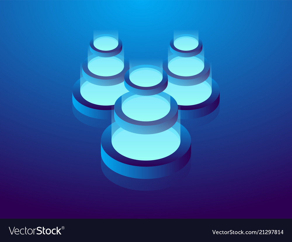 Cryptocurrency and blockchain vector image Cryptocurrency and blockchain
